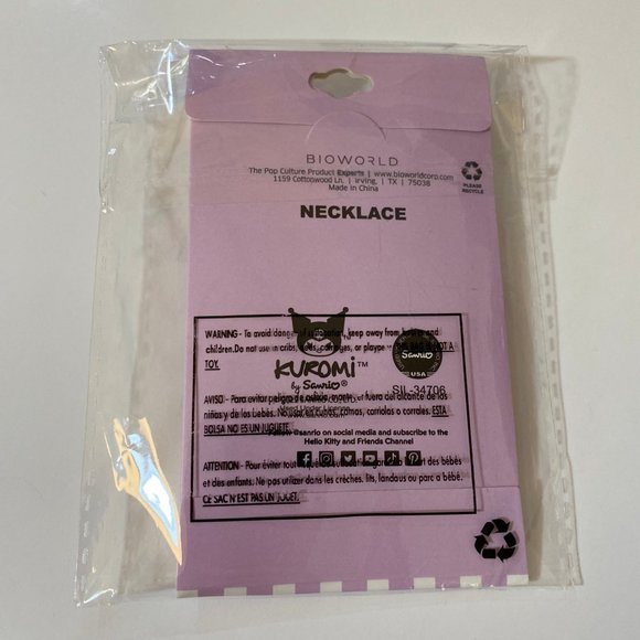 Sanrio 2022 Kuromi Charm Chain Necklace - Picture 8 of 8